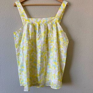 The Nines by HATCH™ Cotton Maternity Tank Top Yellow Floral size XL